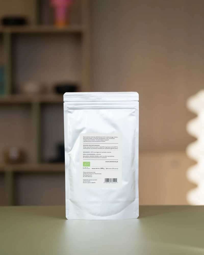 Matcha Kami w opakowaniu doypack 200 g – 100 porcji