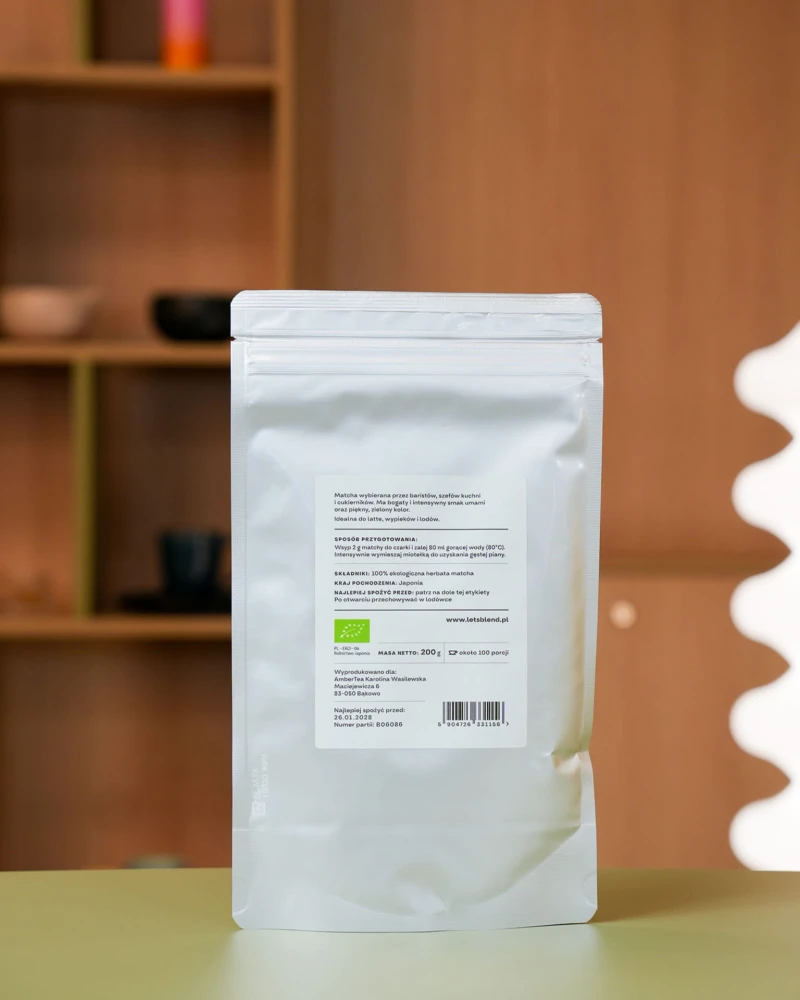 Matcha Shibui w opakowaniu doypack 200 g – 100 porcji
