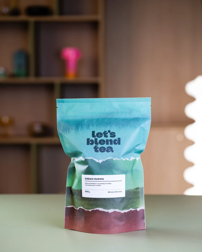 Czarna herbata Assam Nudwa Let's Blend w opakowaniu doypack 500 g - 150 porcji