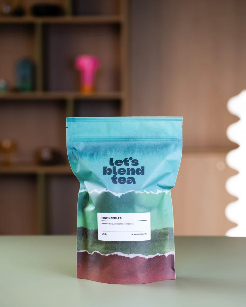 Biała herbata, delikatna i kwiecista  China Pine Needles Let's Blend w opakowaniu doypack 250 g - 60 porcji