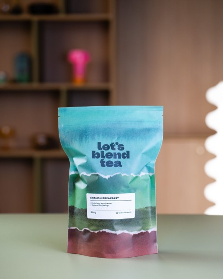 Blend herbat z Ceylonu i Darjeelingu English Breakfast Let's Blend w opakowaniu doypack 500 g - 125 porcji