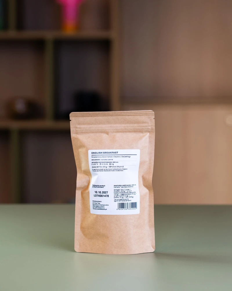 Blend herbat z Ceylonu i Darjeelingu English Breakfast Let's Blend w opakowaniu uzupełniającym (refill) 100 g - 25 porcji