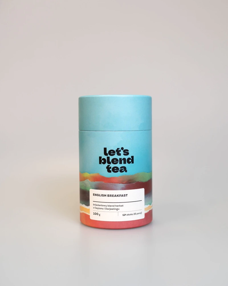 Blend herbat z Ceylonu i Darjeelingu English Breakfast Let's Blend - tuba 100 g - 25 porcji