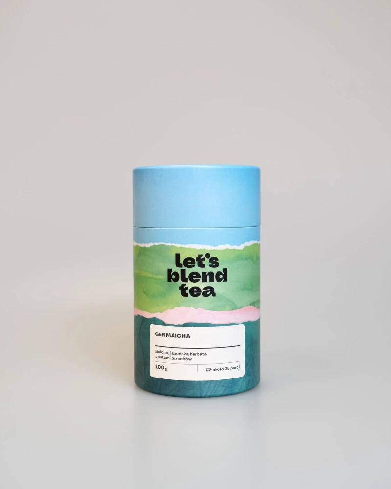 Zielona herbata japońska z nutami orzechów Japan Genmaicha Let's Blend - tuba 100 g - 25 porcji