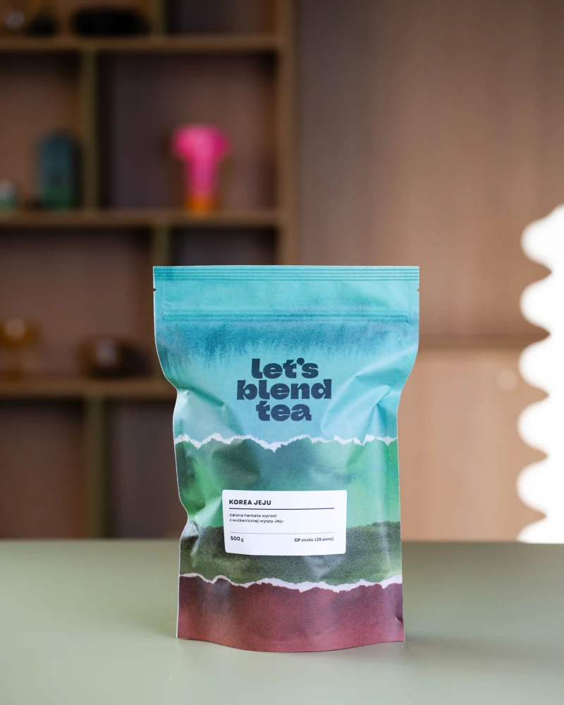 Zielona herbata z wulkanicznej wyspy Jeju - Korea Jeju Organic w opakowaniu doypack 500 g - 125 porcji