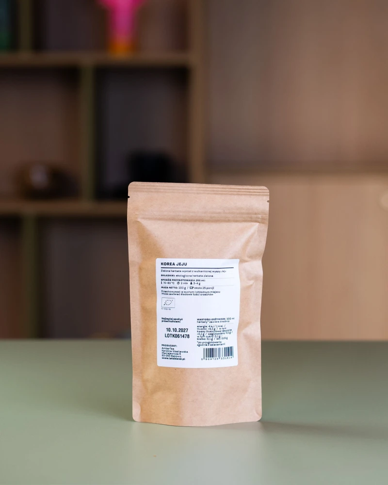Zielona herbata z wulkanicznej wyspy Jeju - Korea Jeju Organic w opakowaniu uzupełniającym (refill) 100 g - 25 porcji