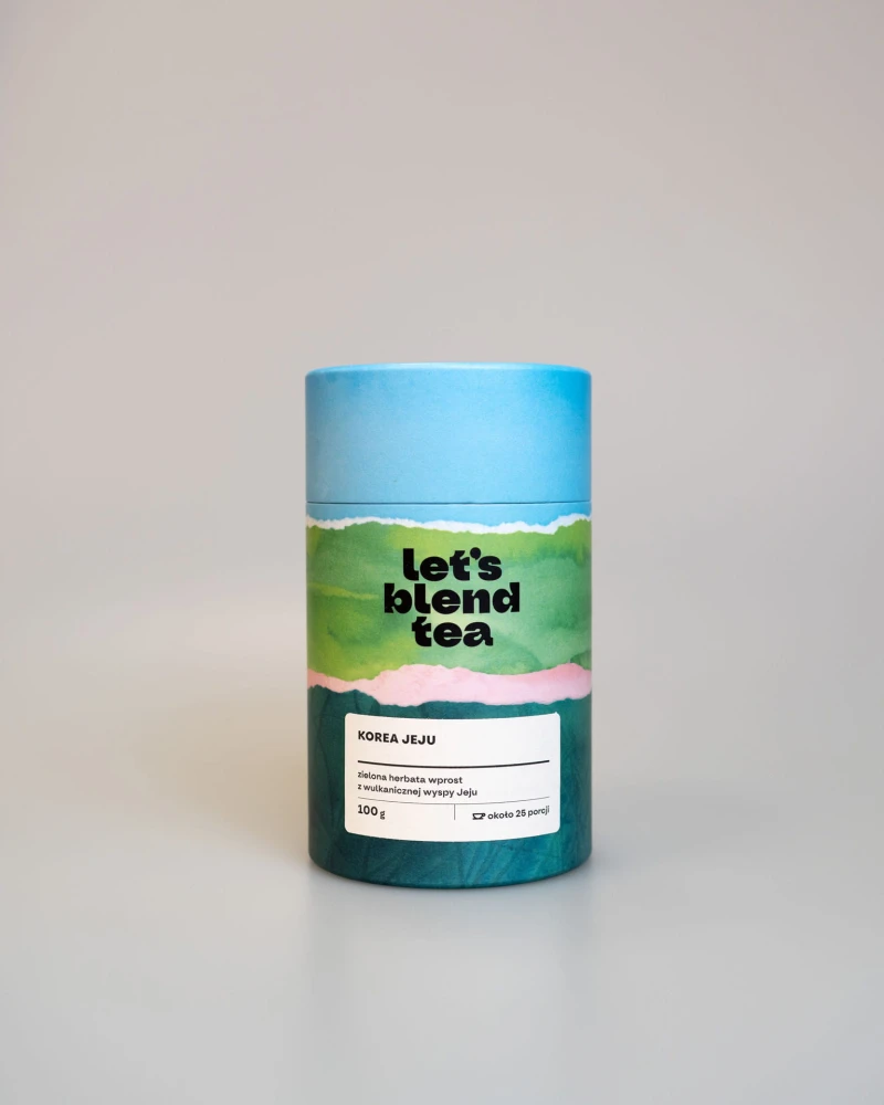 Zielona herbata z wulkanicznej wyspy Jeju - Korea Jeju Organic Let's Blend - tuba 100 g - 25 porcji