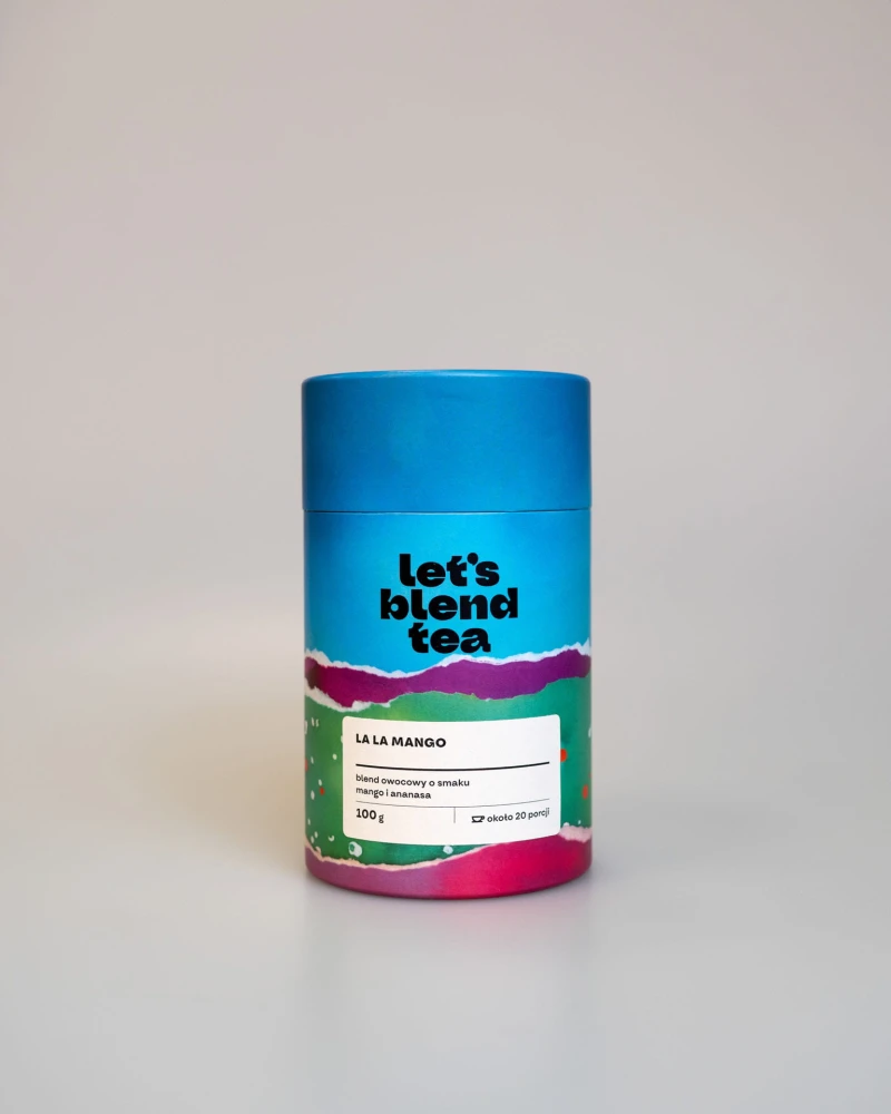 Blend owocowy o smaku mango i ananasa – La La Mango Let's Blend – tuba 100 g – 20 porcji