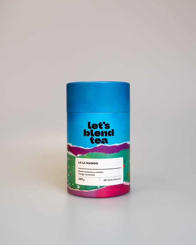 Blend owocowy o smaku mango i ananasa – La La Mango Let's Blend – tuba 100 g – 20 porcji