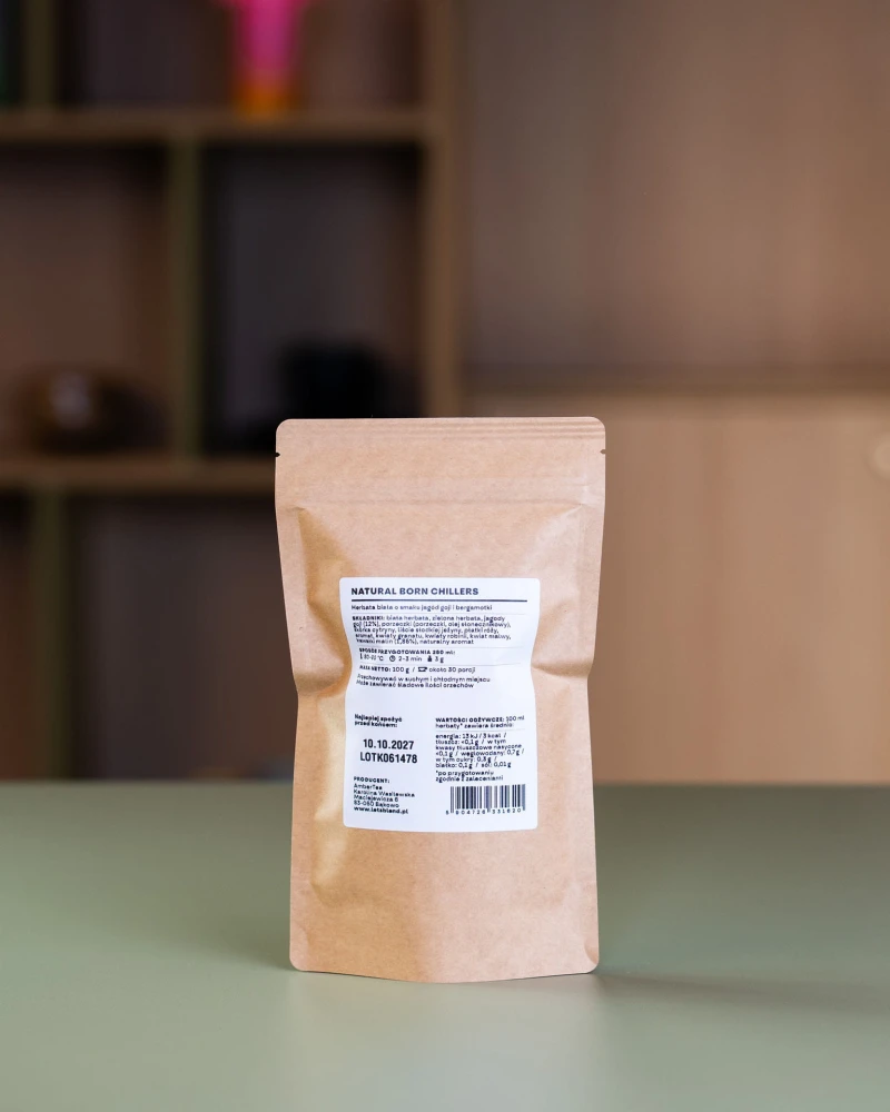 Biała herbata o smaku jagód goji i bergamotki Natural Born Chillers Let's Blend w opakowaniu uzupełniającym (refill) 100 g - 30 porcji