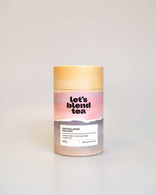 Biała herbata o smaku jagód goji i bergamotki Natural Born Chillers Let's Blend - tuba 100 g - 30 porcji