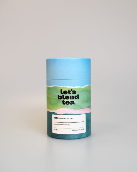 Zielona herbata z miętą Peppermint Club Let's Blend - tuba 100 g - 30 porcji