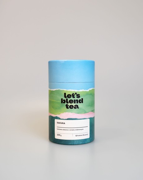 Herbata zielona o smaku wiśniowym Sakura Let's Blend - tuba 100 g - 25 porcji