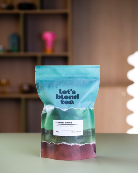 Rooibos o smaku truskawek i wiśni  Sleepless in Paris Let's Blend w opakowaniu doypack 500 g - 125 porcji
