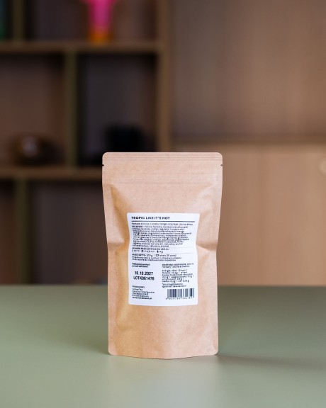 Herbata zielona o smaku mango, ananasa i pomarańczy Tropic like it's Hot w opakowaniu uzupełniającym refill 100 g – 25 porcji