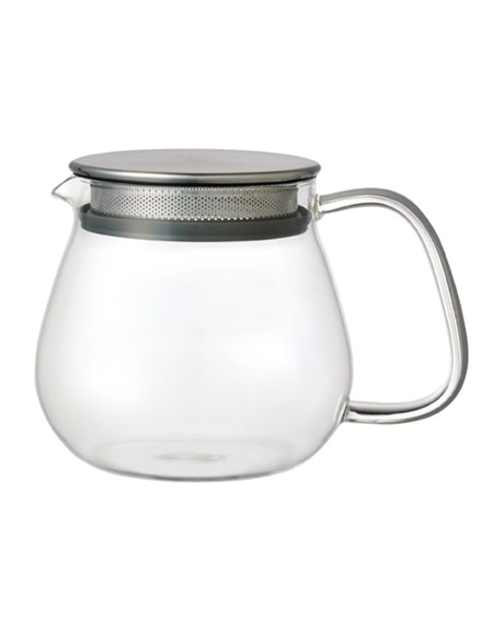 Szklany dzbanek do herbaty KINTO One Touch 460 ml z metalową pokrywką