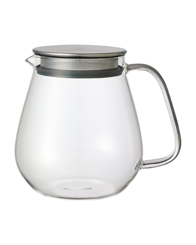 Szklany dzbanek do herbaty KINTO One Touch 720 ml z metalową pokrywką