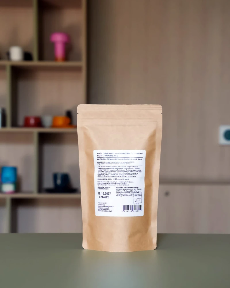 Czekolada do picia 50% cocoa hot chocolate w opakowaniu refill 250 g – 10 porcji